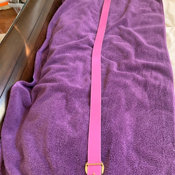 Tory Burch Navy Blue/Purple Reversible Leather Belt sz M - Picture 4 of 4